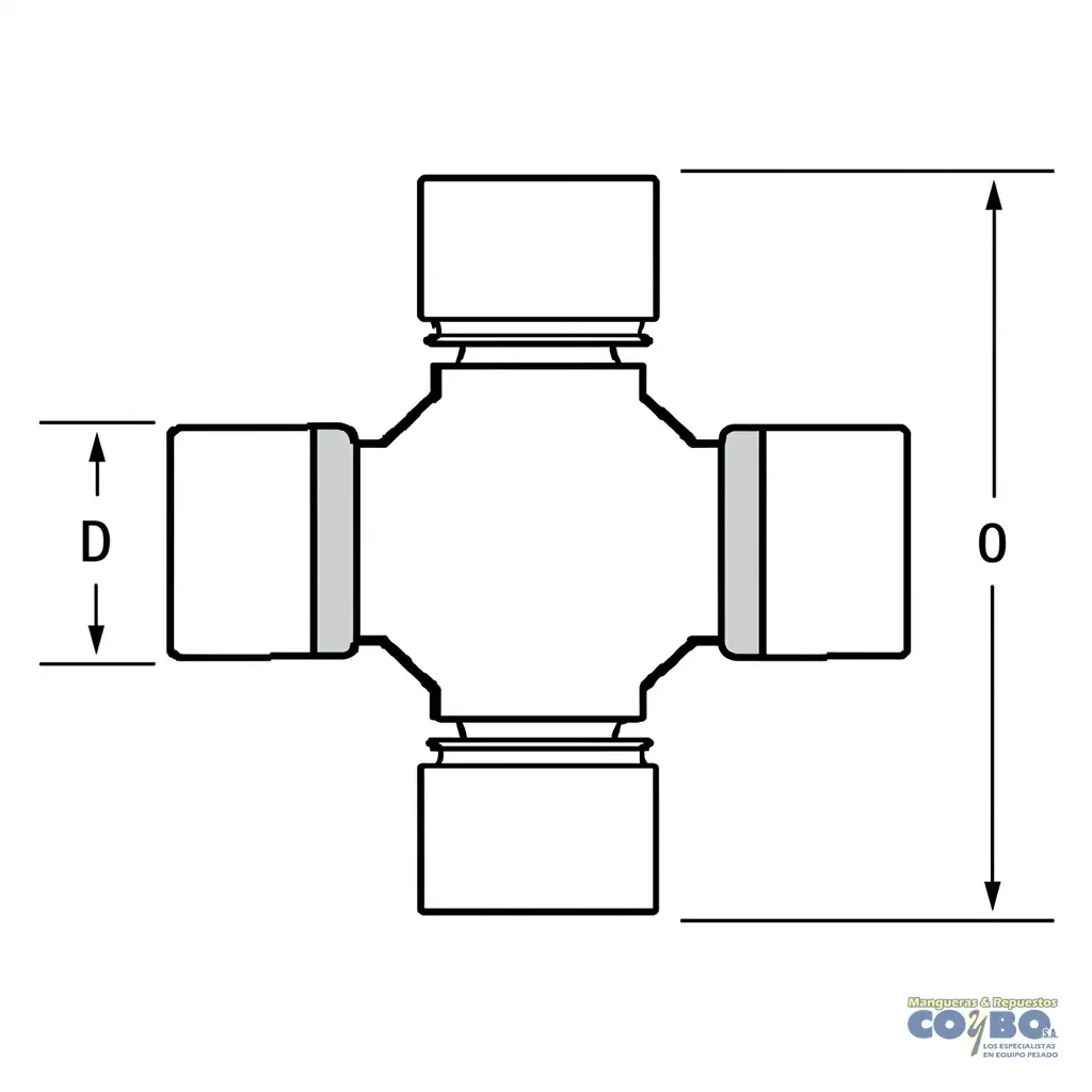 UNION BARRA D=1-3/16 O=4-3/16 4 DADOS SE - Imagen 1